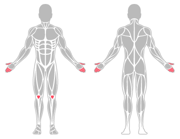 The infographic shows fingers and knee were the main body areas injured.