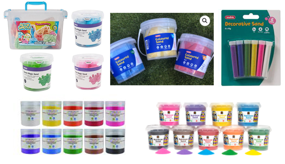 The image shows the five products being recalled.
