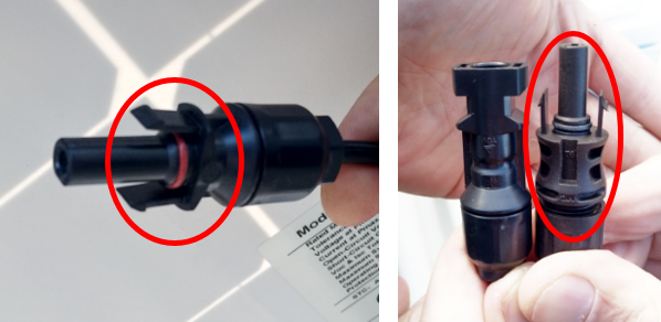 The left image shows the Red ‘O’ ring, and the right image shows the Black ‘O’ ring. 