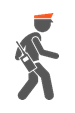 This infographic shows a figure representing a security guard