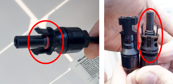 Image: Red ‘O’ ring (left). Black ‘O’ ring (right). The left image shows the Red ‘O’ ring, and the right image shows the Black ‘O’ ring.