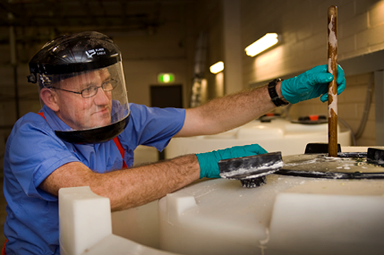 Image of a worker wearing PPE