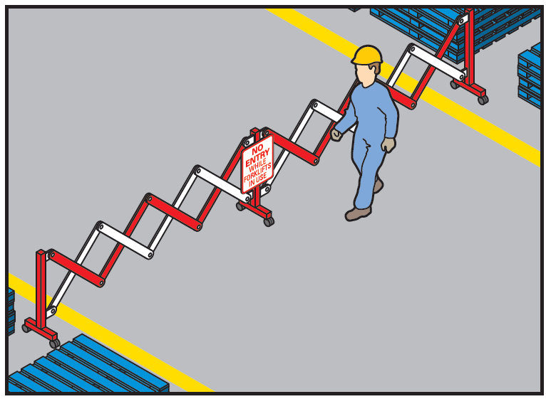 Image of a temporary physical barrier Temporary physical barrier