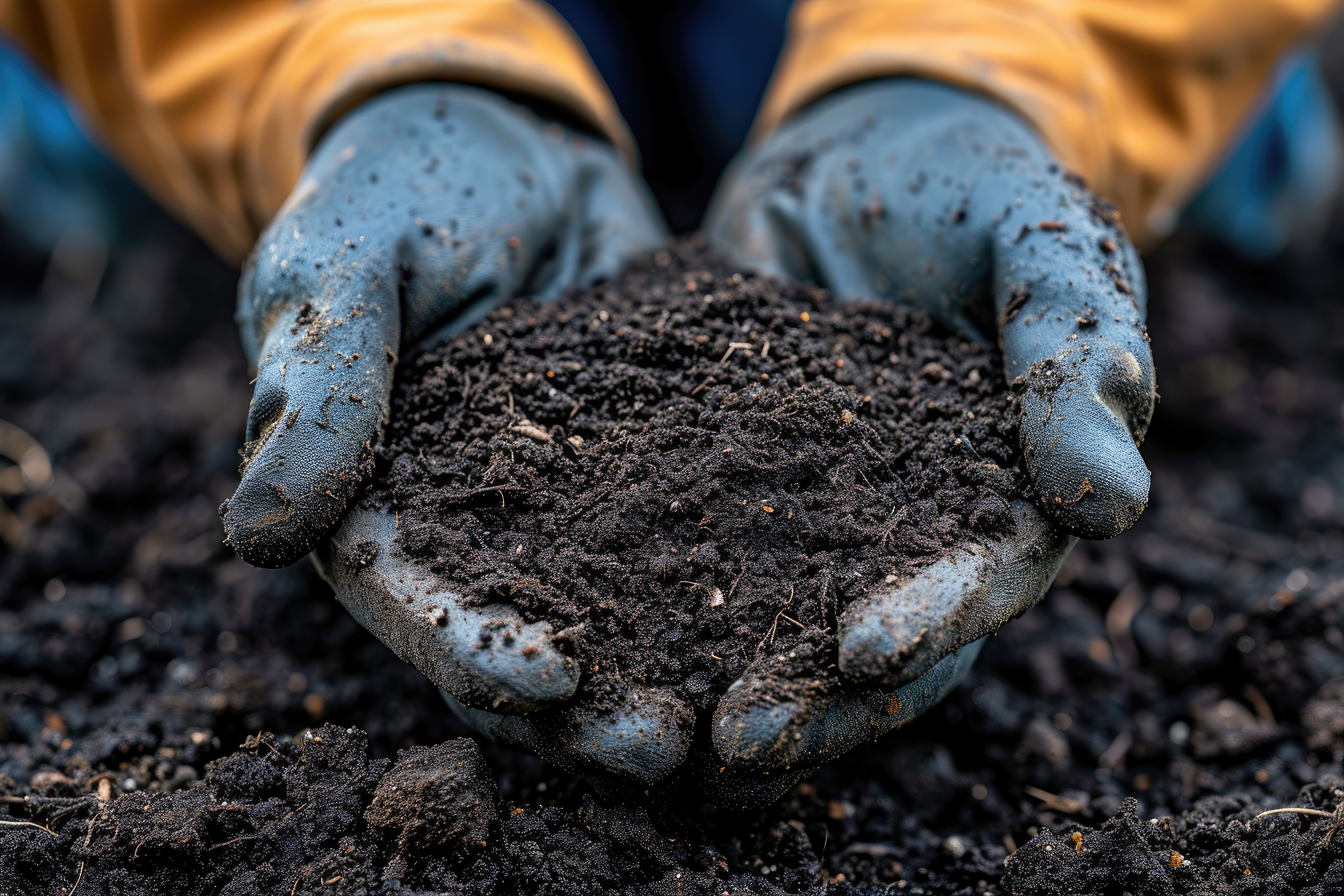 The bacteria causing melioidosis can be found in warm and humid areas such as Northern Australia. The image shows a gardener holding wet soil.